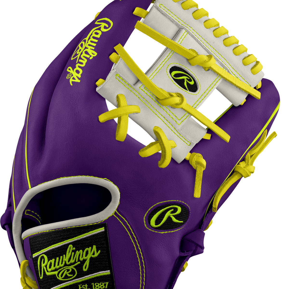 Rawlings LGE-T20 軟式グローブ グレー/黒/紫/黄 Rawlings Heart of the Hide 11.5
