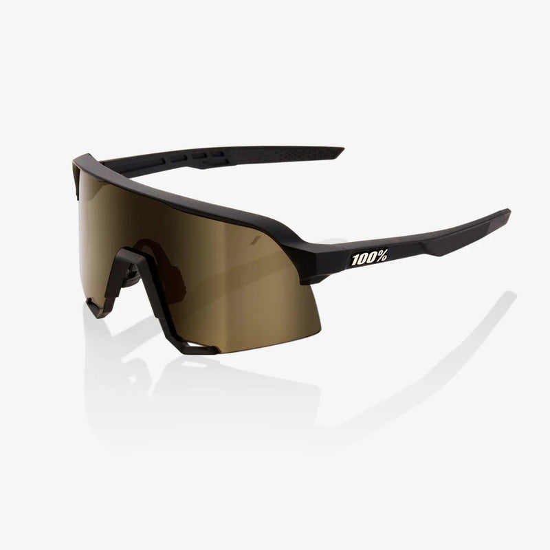 100 Percent Sunglasses - S3 - Soft Tact Black - Soft Gold Mirror Lens