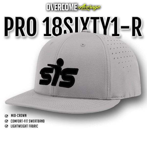 Smash It Sports - Pro 18SIXTY1-R Performance Hat - Grey/Black - Smash It Sports