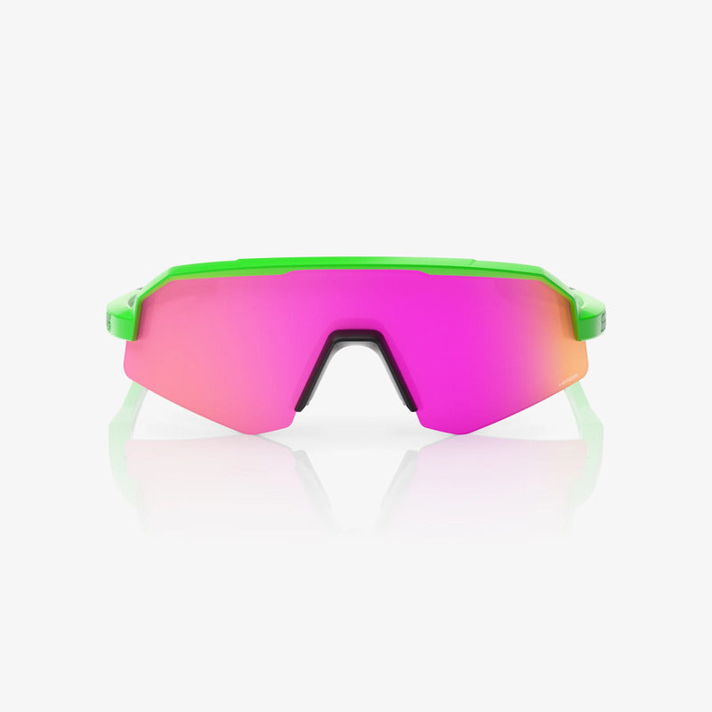 100 Percent Sunglasses - SLENDALE Youth - Viper Green - HiPER Vital Pink Mirror