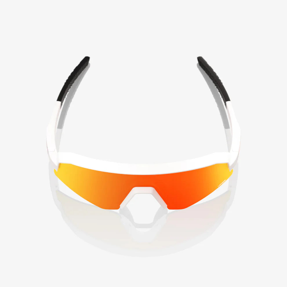 100 Percent Sunglasses - SLENDALE Youth - Matte White - HiPER Red Multilayer Mirror Lens