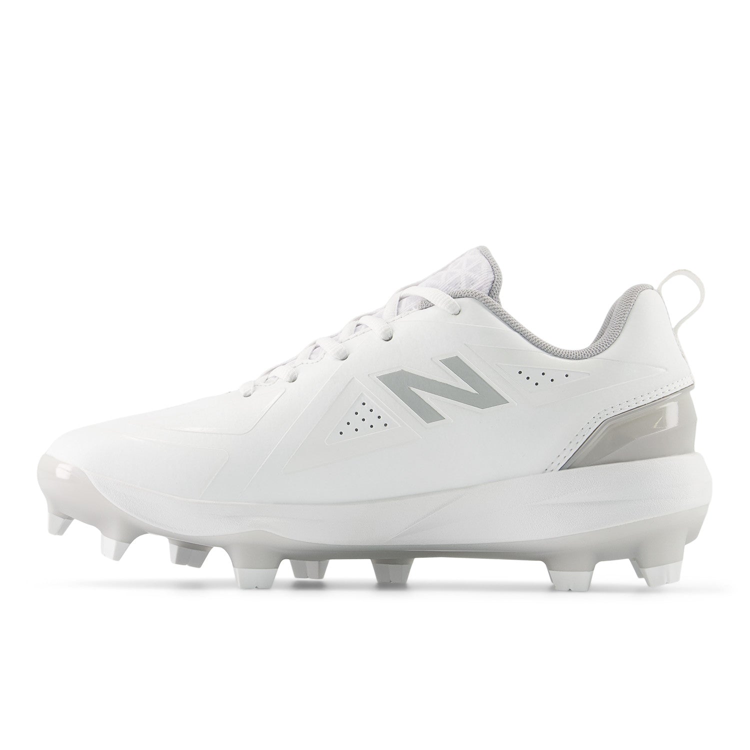 New Balance Women's FUSE v5 Molded Fastpitch Softball Cleats - White/Raincloud - SPFUSEW5 – Product View | Smash It Sports