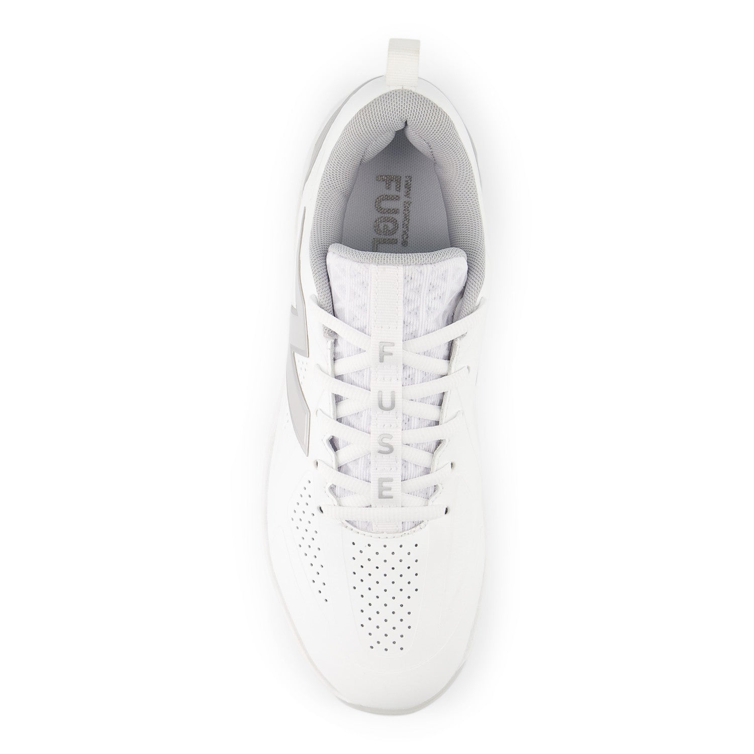New Balance Women's FUSE v5 Molded Fastpitch Softball Cleats - White/Raincloud - SPFUSEW5 – Product View | Smash It Sports