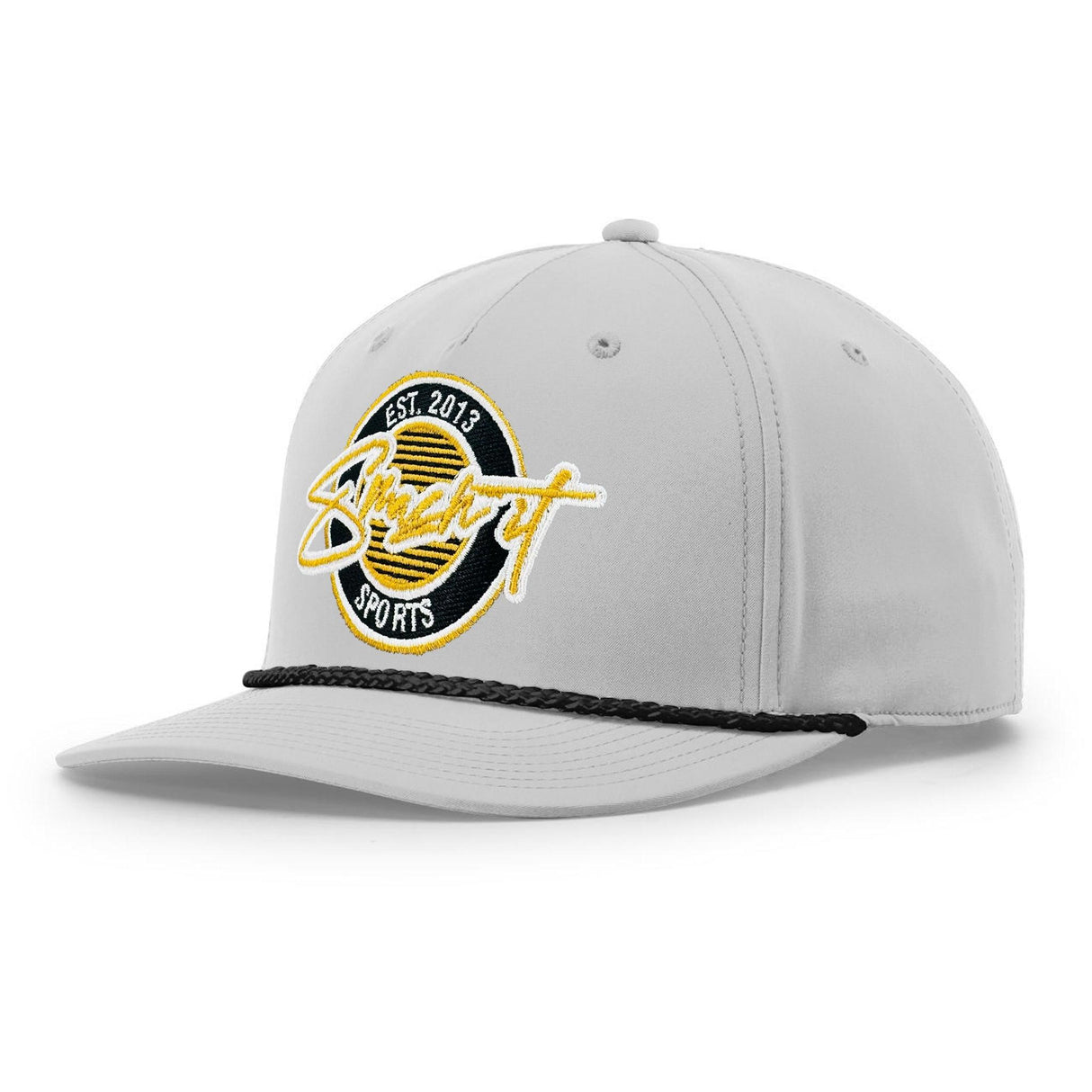 Smash It Sports Classic Rope Snapback Hat - Grey/Black/Gold