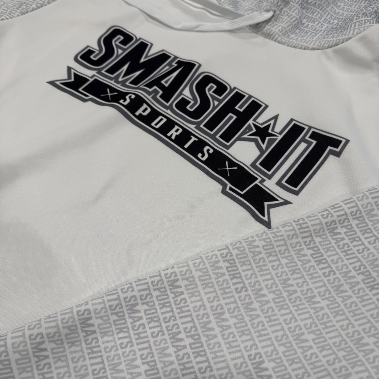 Smash It Sports Fleece Hoodie - Shadow White/Grey