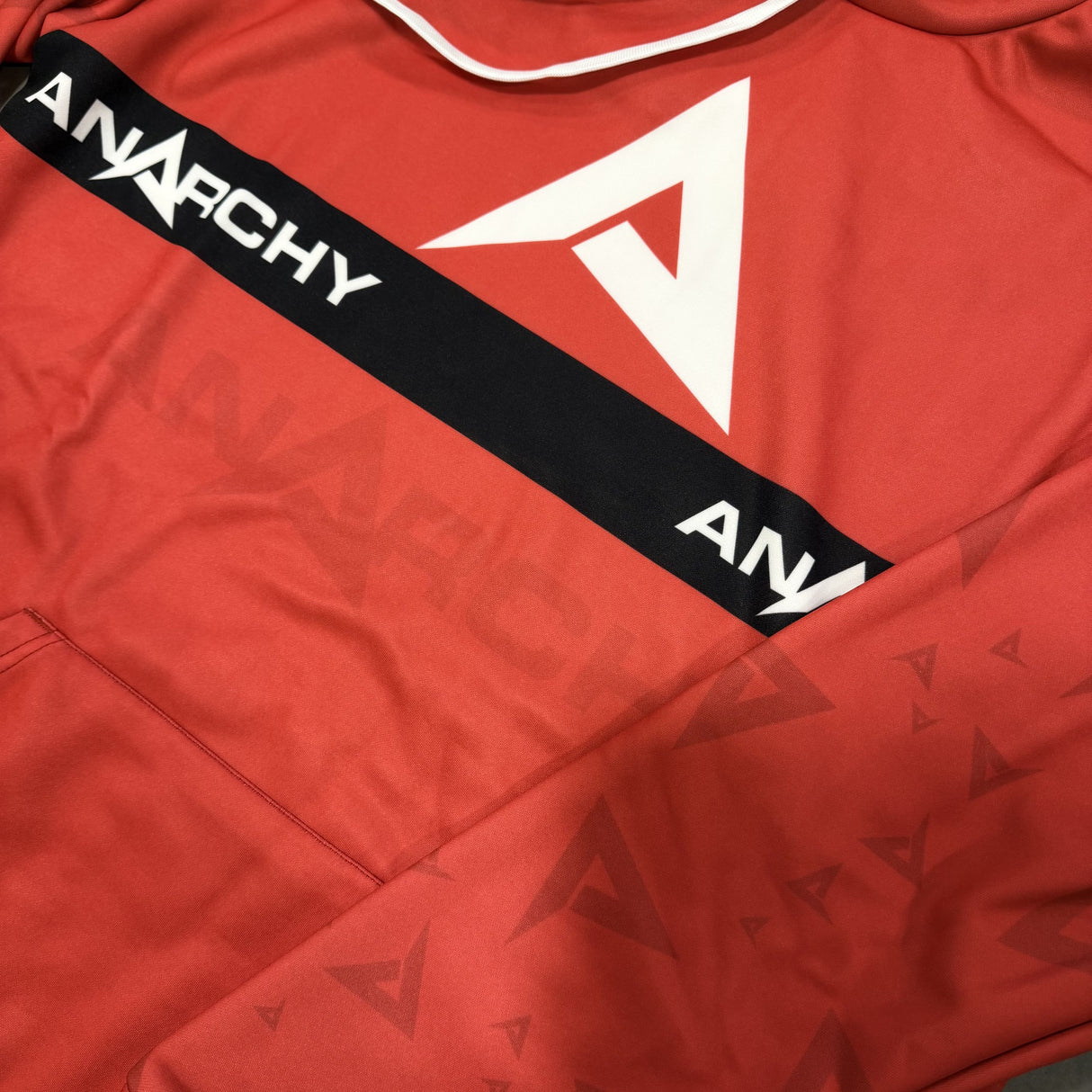 Anarchy Fleece Hoodie - Red/Black