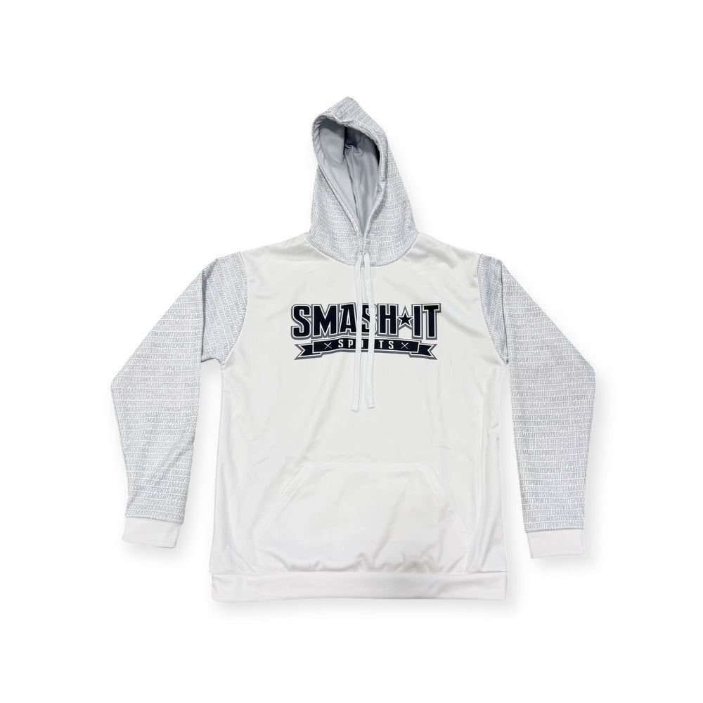 Smash It Sports Fleece Hoodie - Shadow White/Grey