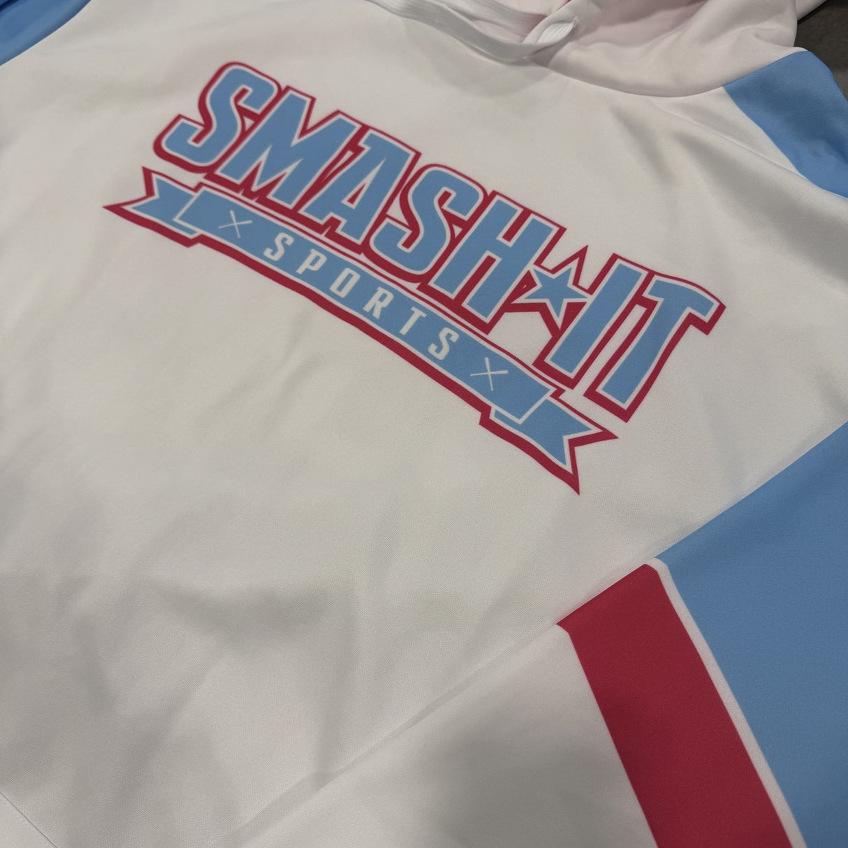 Smash It Sports Fleece Hoodie - Smashie White/Vice