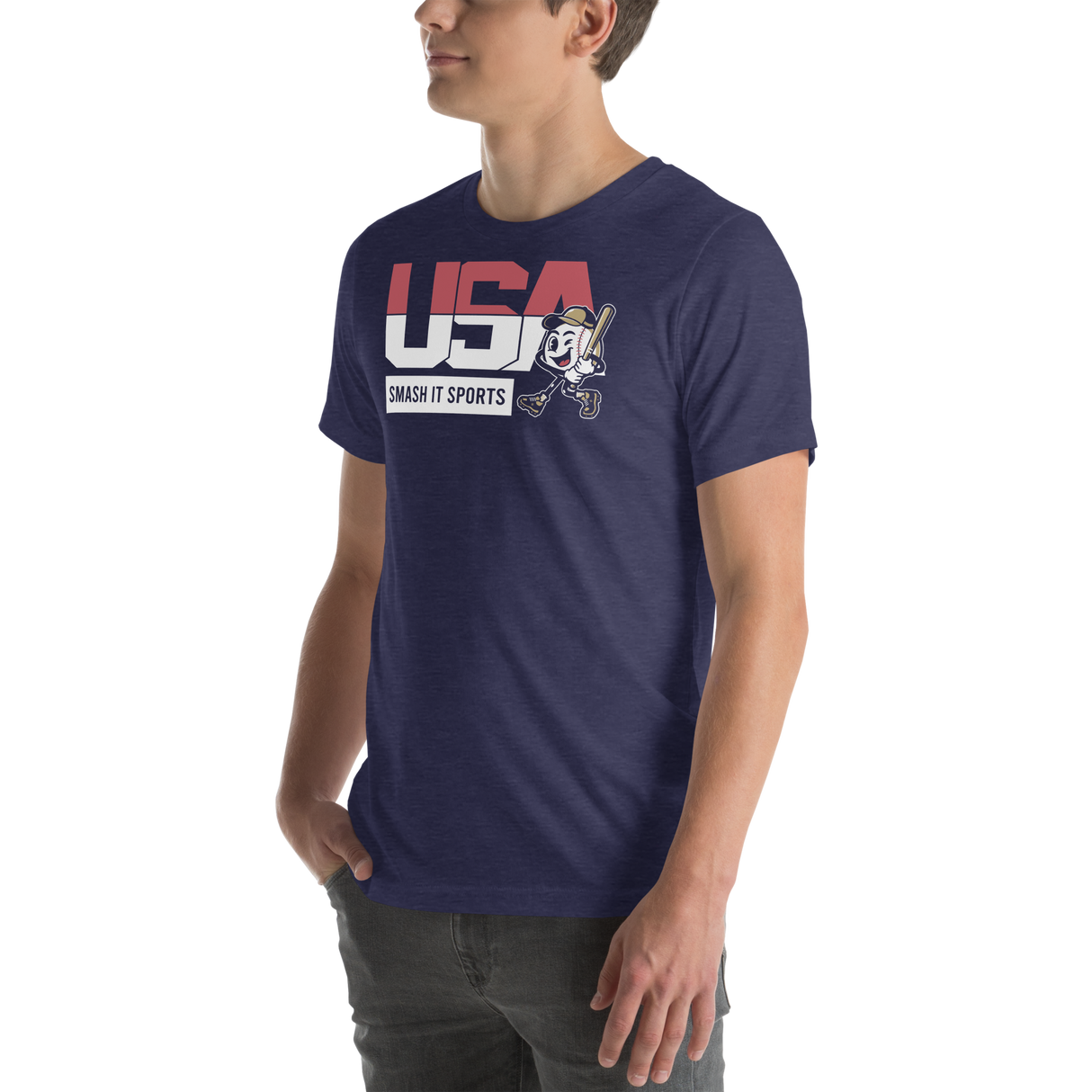 Smash It Sports T-Shirt - USA Baseball Club (Multiple Colors)