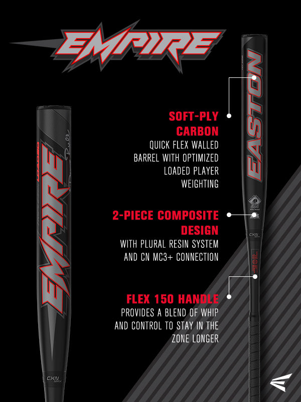 2026 Easton Empire Rulli 2-Piece Loaded SSUSA Senior Slowpitch Softball Bat - ESS6EDRL