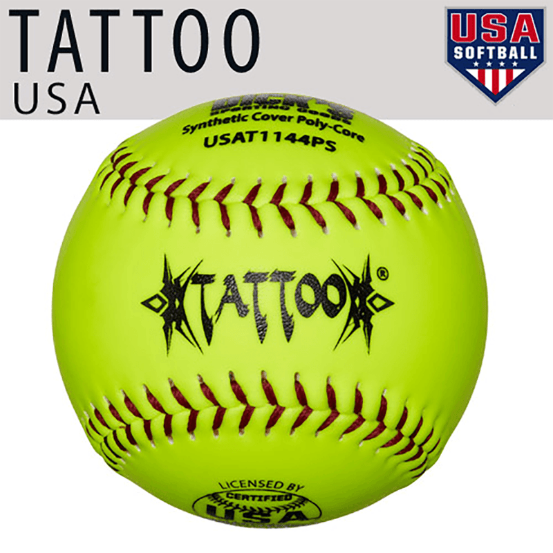 AD Starr Tattoo 44/375 ASA/USA 11" Synthetic Slowpitch Softballs - USAT1144PS - Smash It Sports
