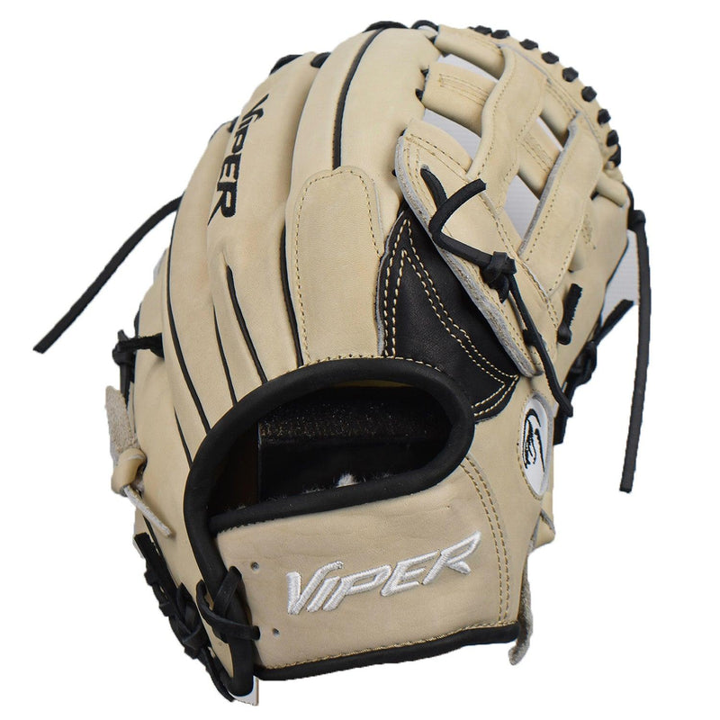 Viper Premium Leather Slowpitch Softball Fielding Glove Game Ready Edition - VIP-H-SL-BE-BLK-001 - Smash It Sports