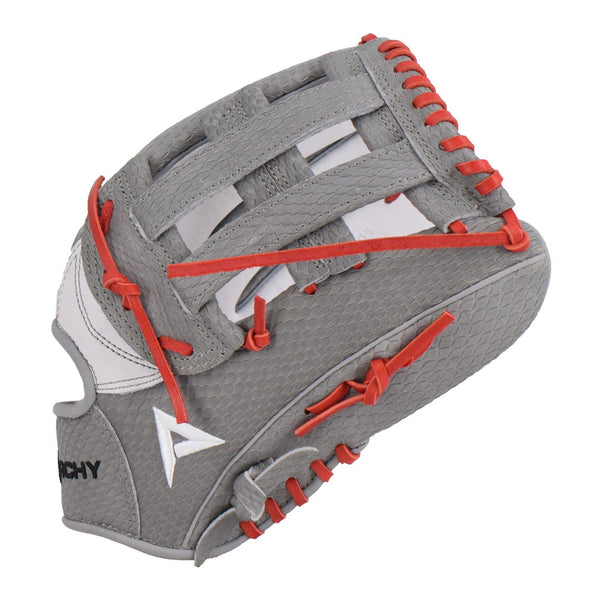 Viper Premium Leather Slowpitch Softball Fielding Glove  Anarchy Edition - VIP-H-GRP-W-RD-005