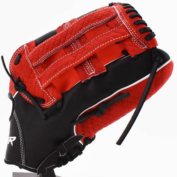 Viper Japanese Kip Leather Slowpitch Softball Fielding Glove Viper-Tip Edition Red/Black/White
