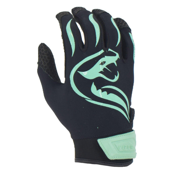 Viper Lite Premium Batting Gloves Leather Palm - Black/Mint