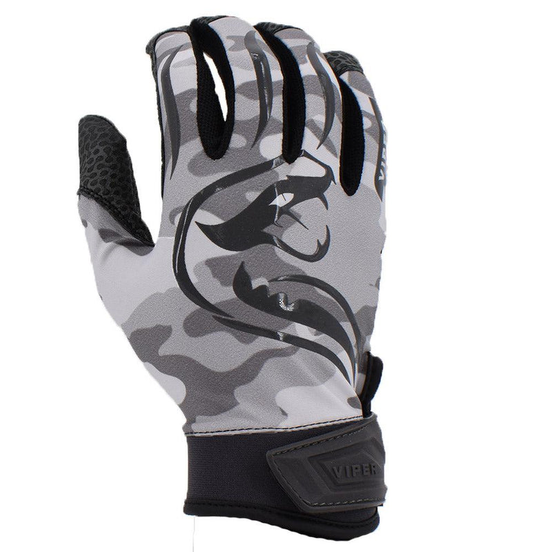 Viper Lite Premium Batting Gloves Leather Palm - Snow Camo - Smash It Sports