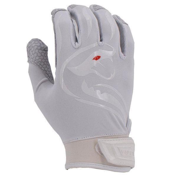 Viper Lite Premium Batting Gloves Leather Palm - White Out - Smash It Sports