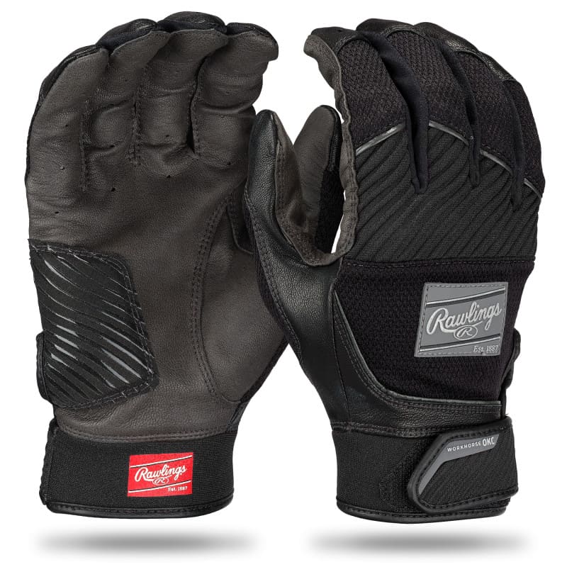 Rawlings Women's Workhorse OKC Fastpitch Batting Gloves - Black