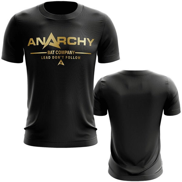 Anarchy EVO-Tech™ Short Sleeve Shirt - Black/Gold - Smash It Sports