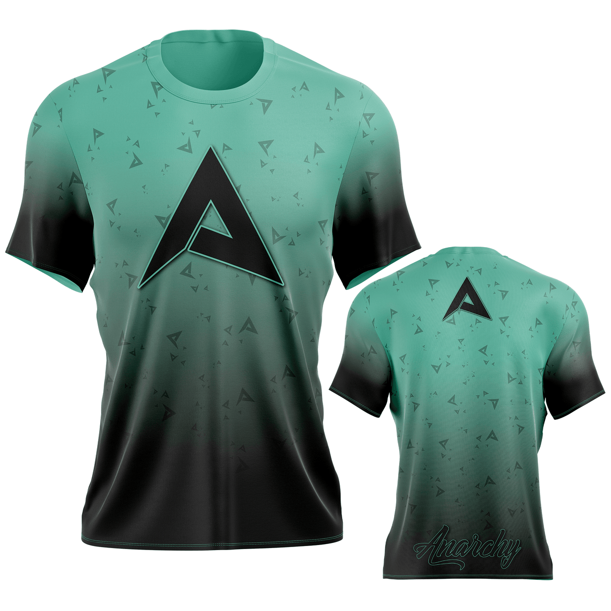 Anarchy Bat Company Short Sleeve Shirt - Mint/Black Fade - Smash It Sports