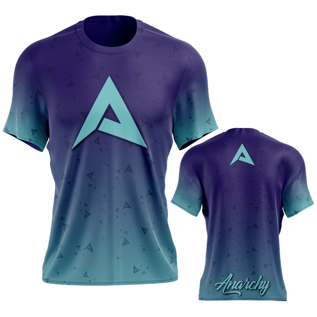Anarchy Bat Company Short Sleeve Shirt - Purple/Carolina Fade - Smash It Sports