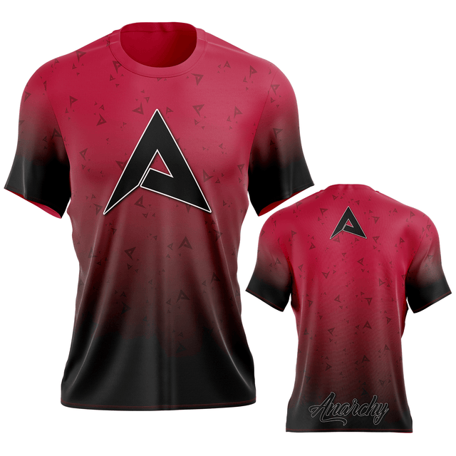 Anarchy Bat Company Short Sleeve Shirt - Red/Black Fade - Smash It Sports