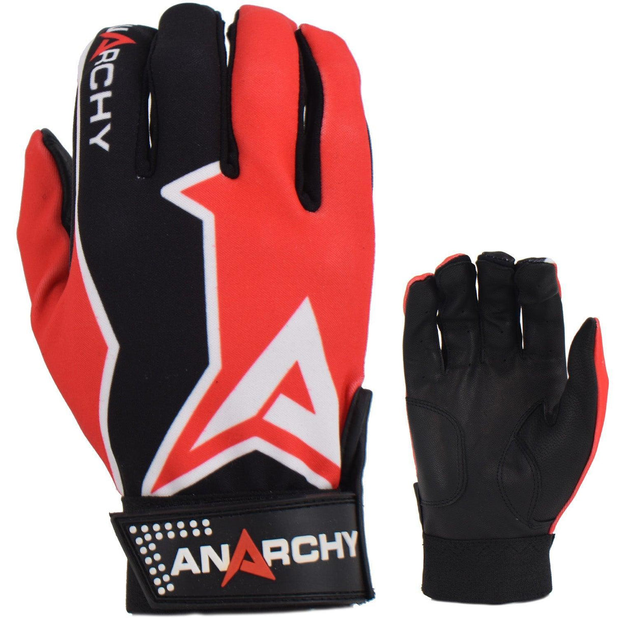 Anarchy Premium Batting Gloves- Red/Black/White - Smash It Sports