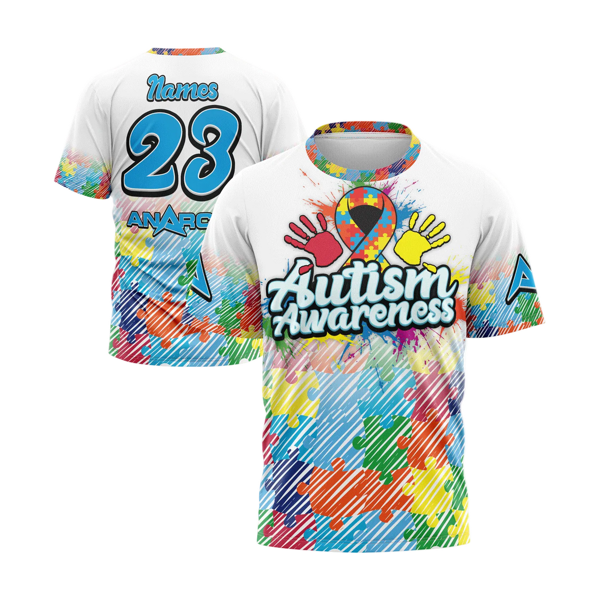2026 Anarchy Autism Awareness Short Sleeve Jersey (Customized Buy-In)