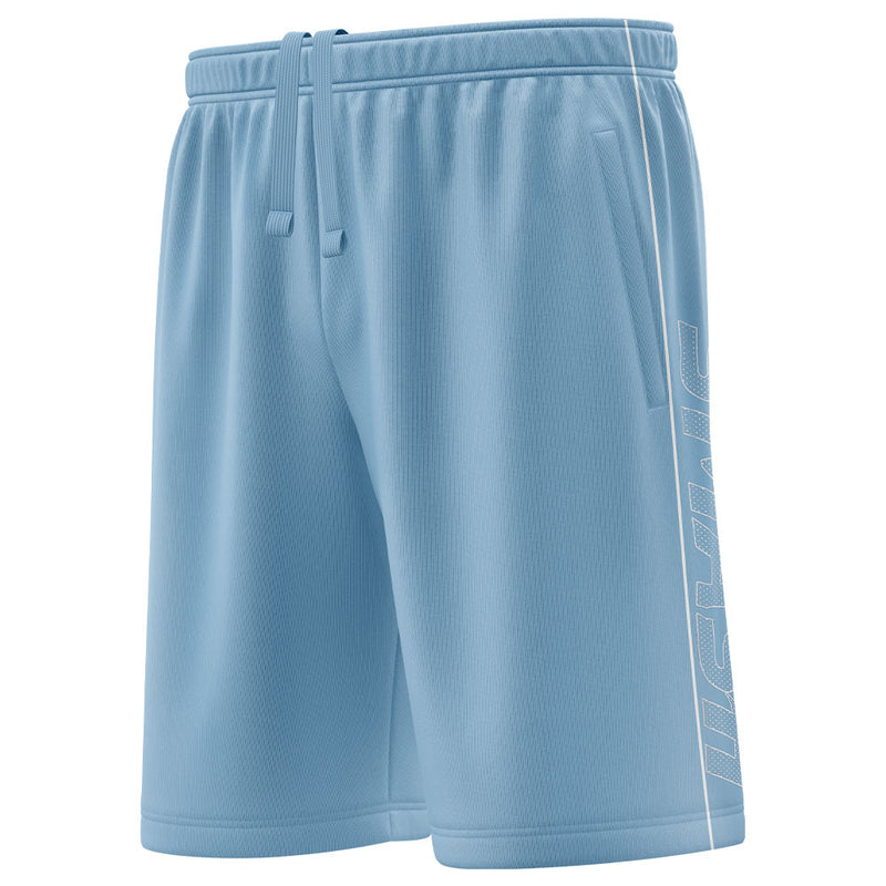 SIS Microfiber Shorts (Carolina/White) - Smash It Sports