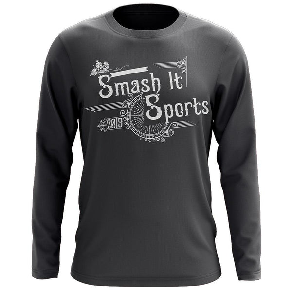 Smash It Sports Long Sleeve Shirt - Old Fashion (Charcoal/White)