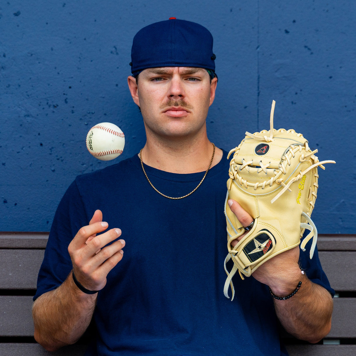 All-Star Pro Elite 34" Solid Tan Catchers Mitt/Glove