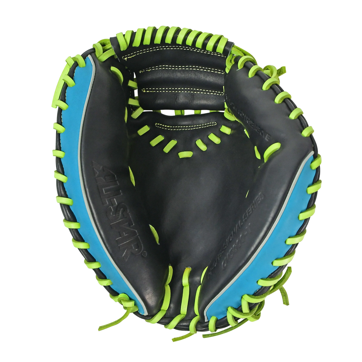 All-Star S7-Elite Pro Travel Fit Catchers Mitt/Glove - Sky Blue/Black/Yellow
