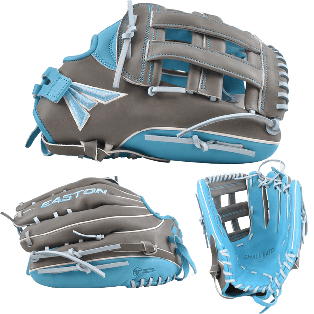 Easton Small Batch No. 73 Slowpitch Softball Glove - Grey/Carolina/Coastal - Smash It Sports