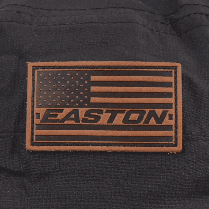 Easton Bucket Hat Black with Leather Flag Patch - Smash It Sports