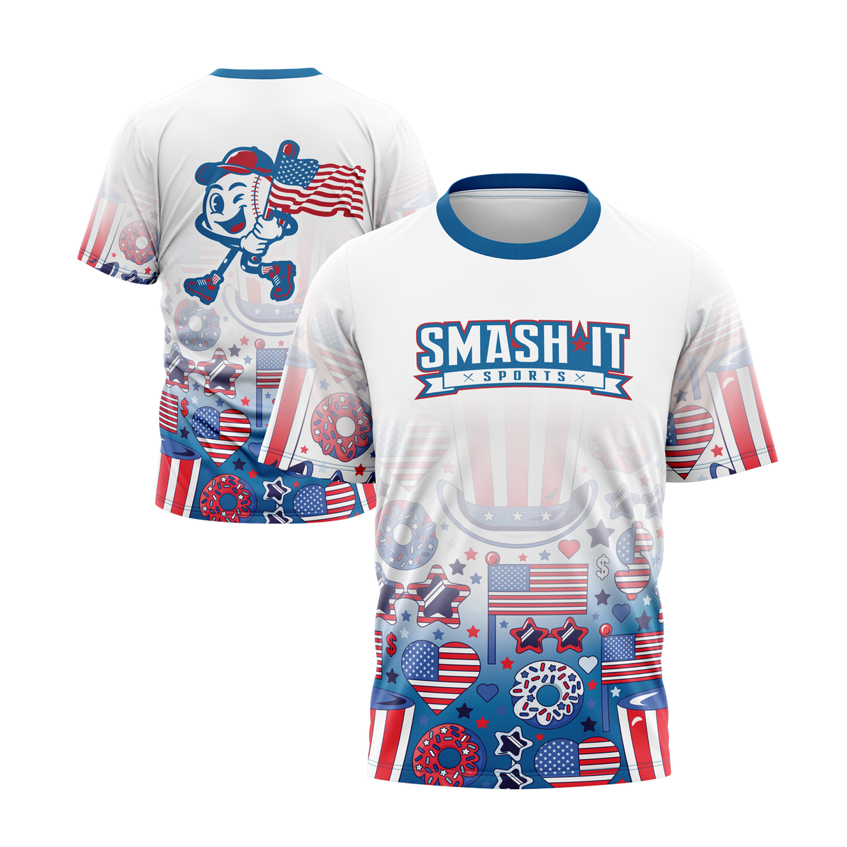 Smash It Sports Short Sleeve Shirt - Americana Party