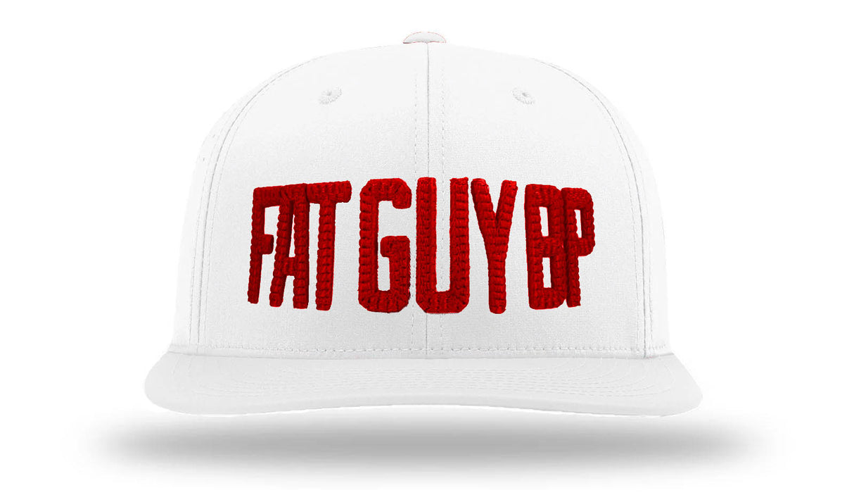 Fat Guy BP Fitted Hat - PTS30 (White/Red)