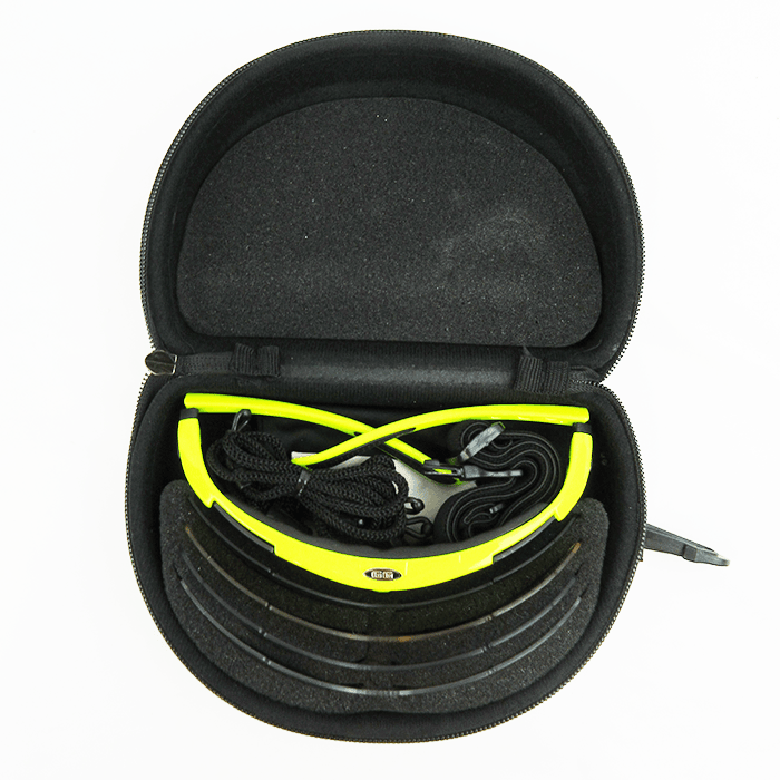 Gator Gear Multi-Lens Sunglasses Kit - Neon Yellow (w/ Prescription Lens Insert) - Smash It Sports