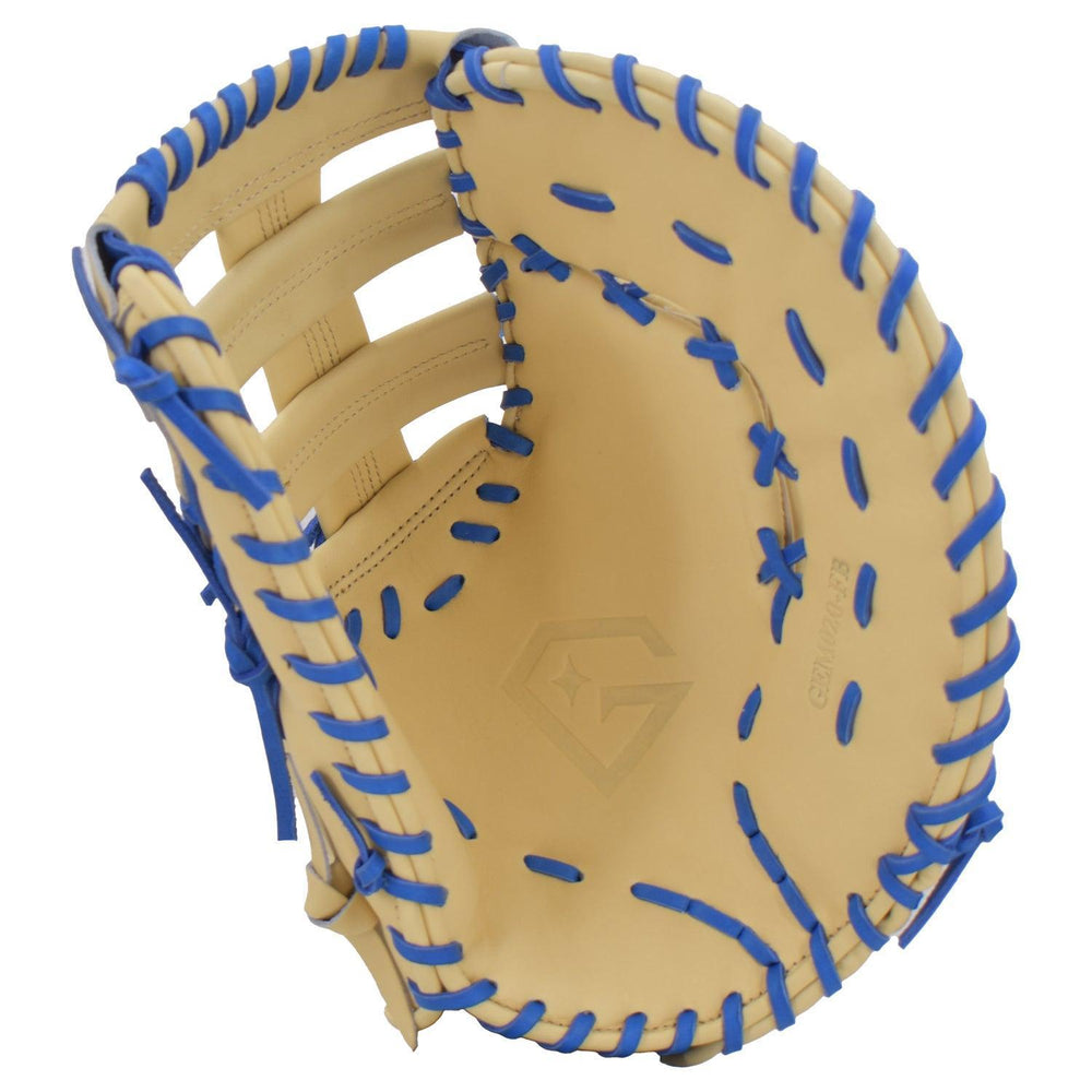 Gem Gloves Softball First Base Mitt/Glove - GEM020 (Tan/Royal) - Smash It Sports