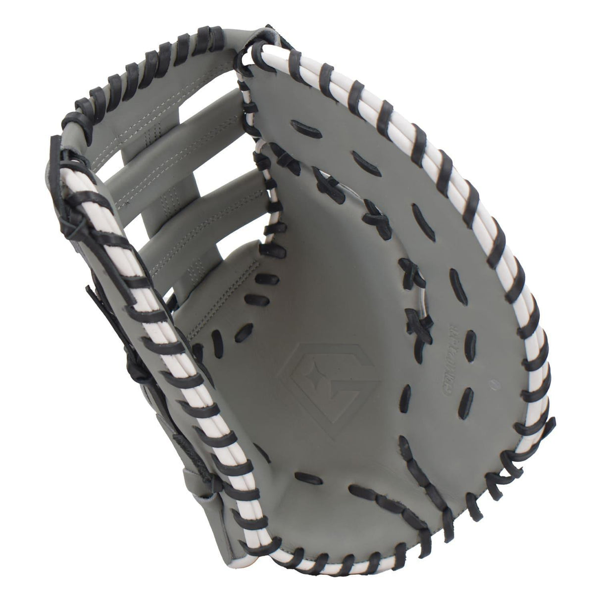 Gem Gloves Softball First Base Mitt/Glove - GEM021 (Grey/Black/White) - Smash It Sports