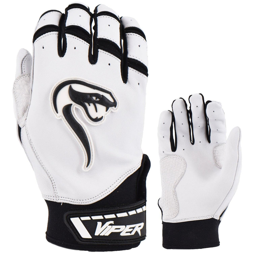 Grindstone Short Cuff Batting Glove - White/Black - Smash It Sports