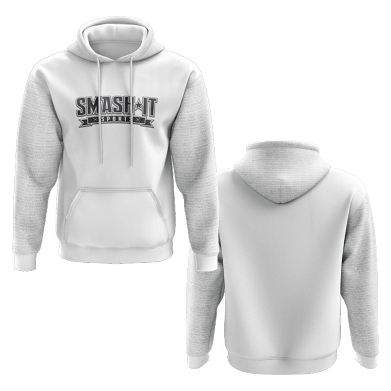 Smash It Sports Fleece Hoodie - Shadow White/Grey