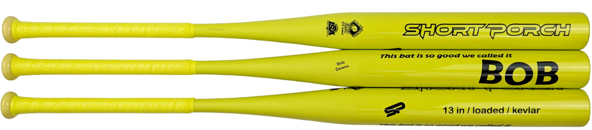 2025 Short Porch The BOB Kevlar Bob Downs Signature Model - OG Spin Tech 1-Piece SSUSA Senior Slowpitch Softball Bat