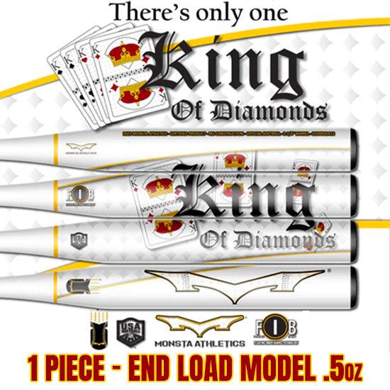2023 Monsta King of Diamonds - M5 – 1PC - 3900 Handle - .5oz End Load - USA/ASA Slowpitch Softball Bat - Smash It Sports