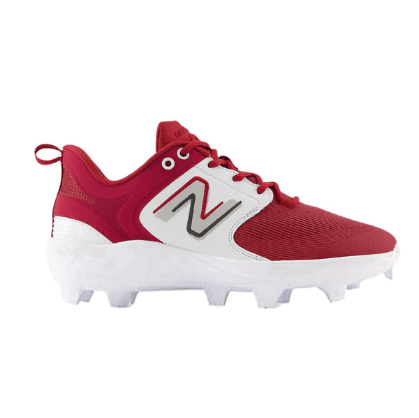 New Balance Men's Fresh Foam 3000 V6 Molded Baseball Cleats - Crimson with White - PL3000M6 - Smash It Sports