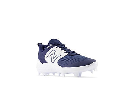New Balance Men's Fresh Foam 3000 V6 Molded Baseball Cleats - Navy with White - PL3000N6 - Smash It Sports