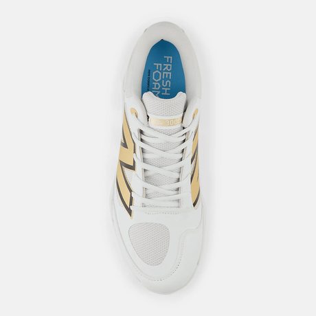 New Balance Men's Fresh Foam X 3000 v7 Metal Baseball Cleats - White/Gold - L3000GS7 - Smash It Sports