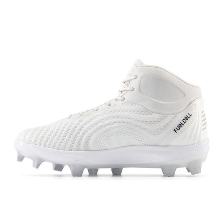 New Balance Men's FuelCell 4040 V7 Mid-Molded Baseball Cleats - White / Raincloud - PM4040W7 - Smash It Sports