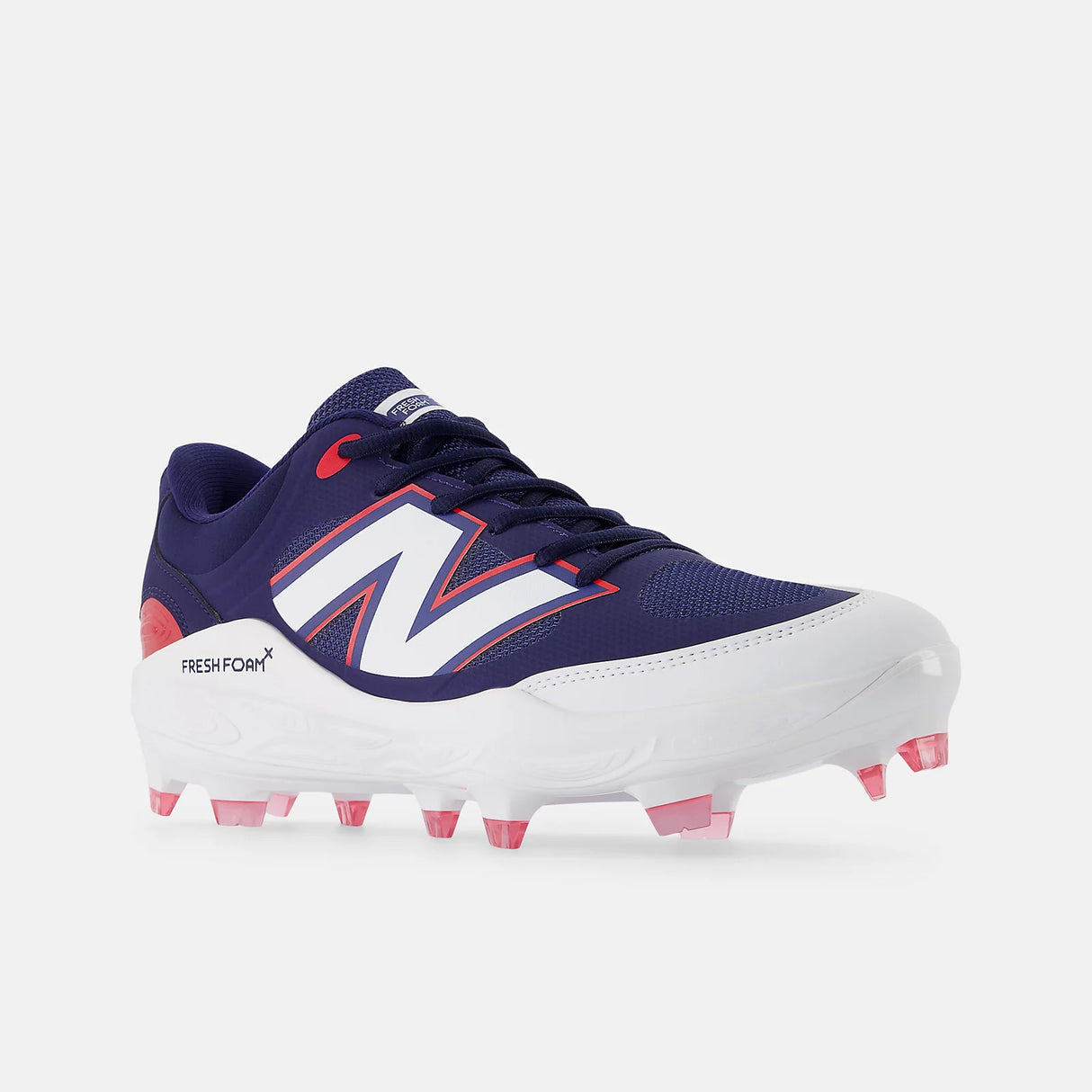 New Balance Men's Fresh Foam 3000 v7 Molded Baseball Cleats - Navy/White/Red - PL3000H7