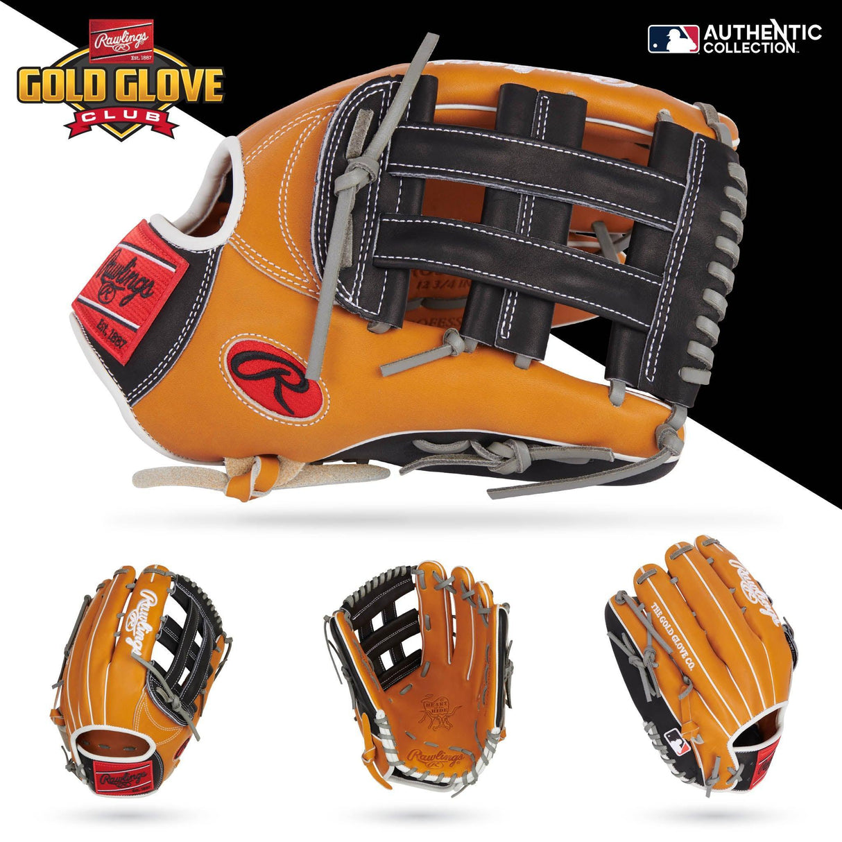 Rawlings Heart of The Hide 12.75" Gold Glove Club Baseball Fielding Glove August 2022 - PRO3039-6TB - Smash It Sports