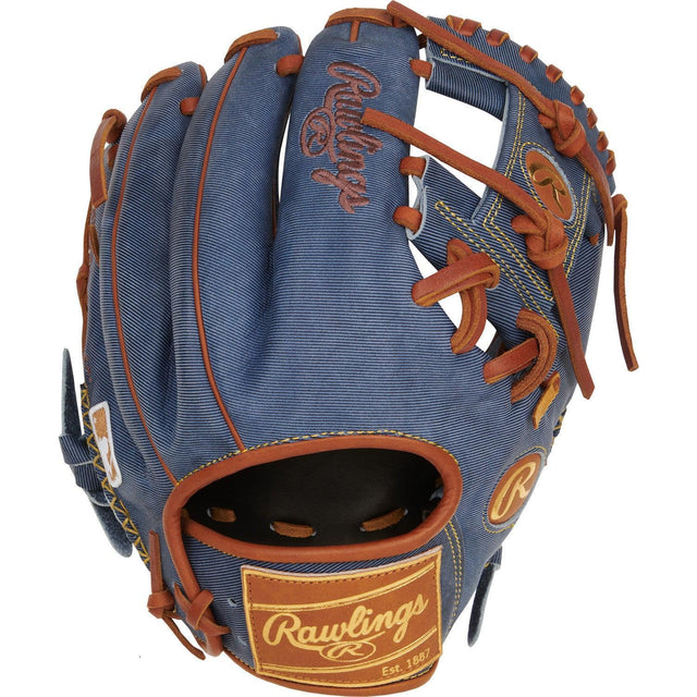 Rawlings Heart of the Hide Pro Label Denim Edition 11.5" Baseball Fielding Glove - PRO204-2D - Smash It Sports